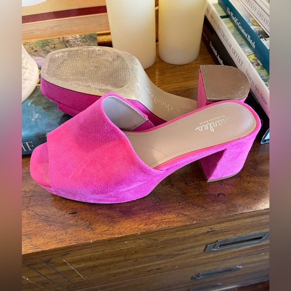Charles by Charles David Pink Fuchsia Elyse Platform Sandals Women’s 9 - Picture 8 of 11